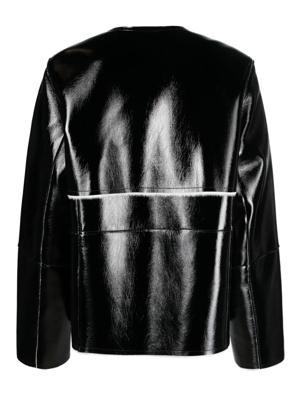 Shop Stand Studio Lara Faux-shearling Double-breasted Jacket In Black