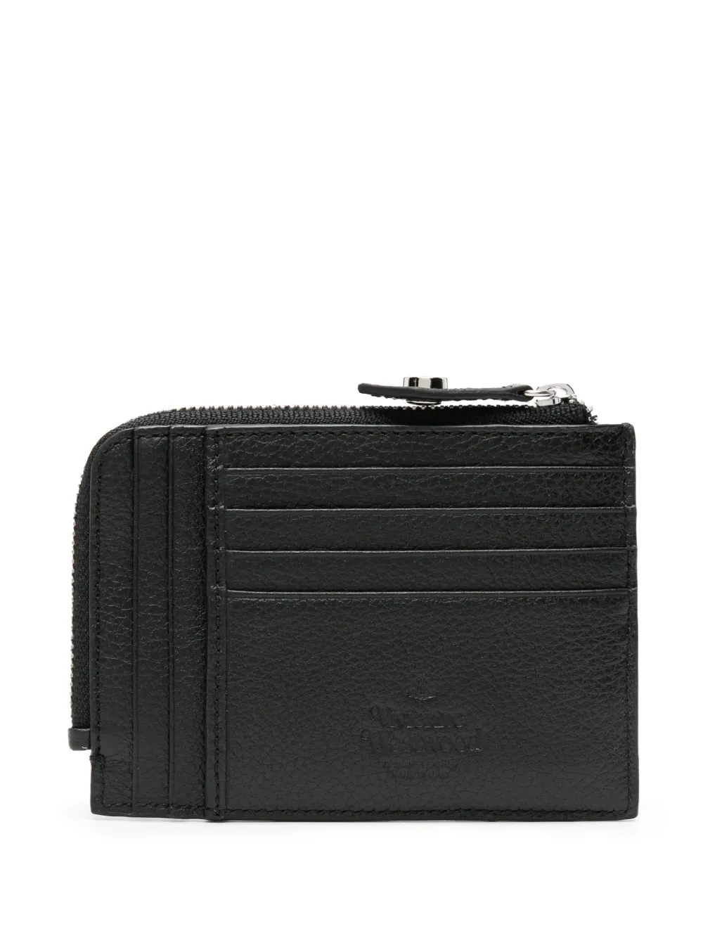 Vivienne Westwood Orb-plaque leather card holder - Zwart