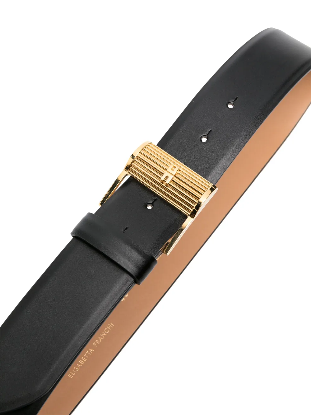 Elisabetta Franchi Riem met logogesp - Zwart