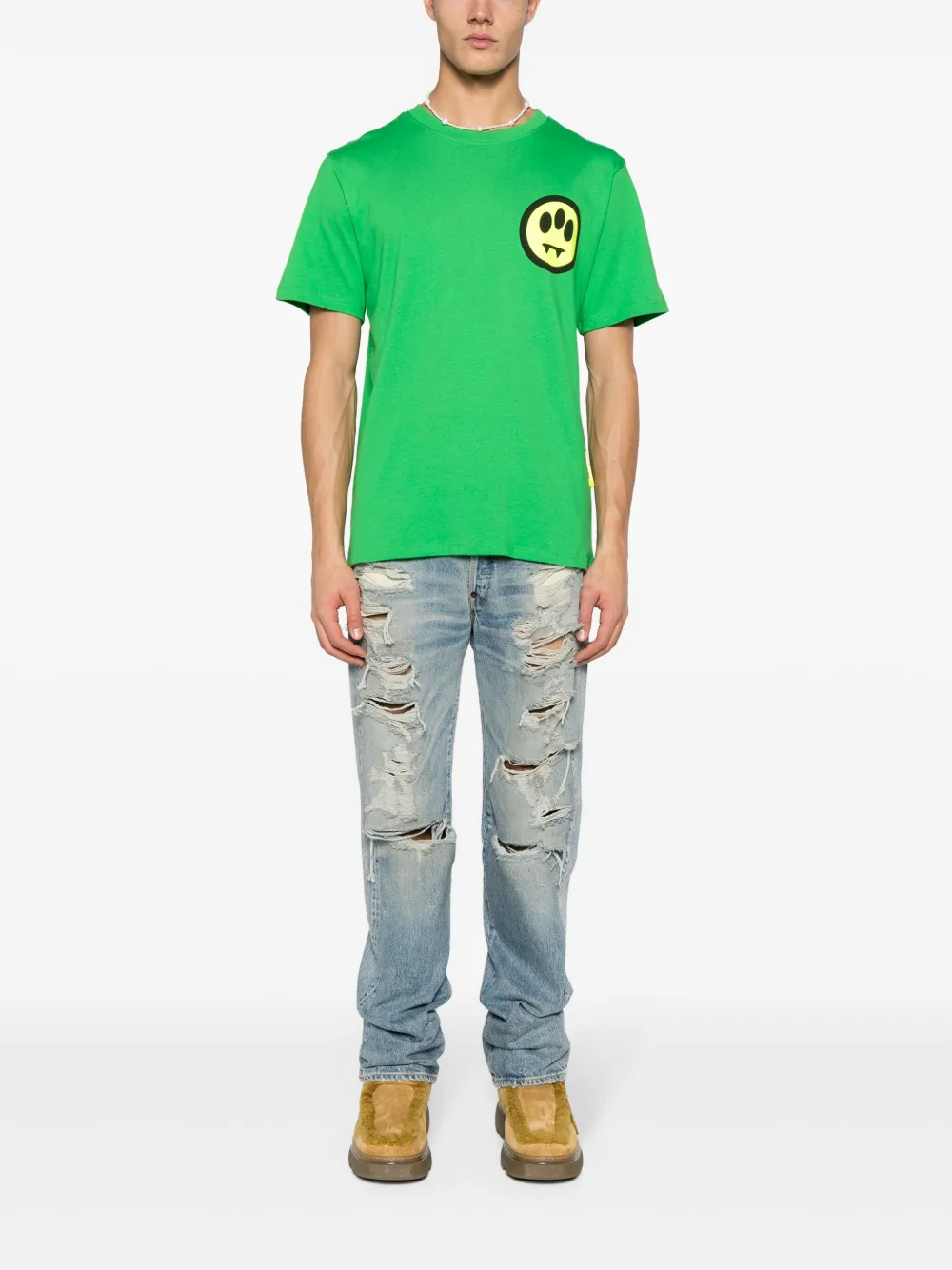 BARROW logo-print cotton T-shirt - Groen