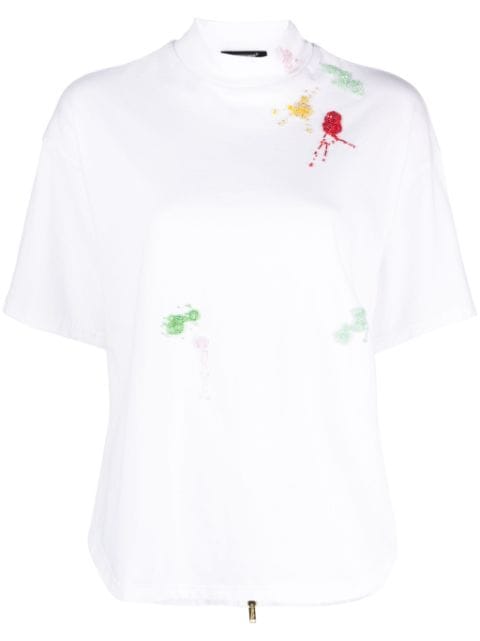 Undercover bead-detailing cotton T-shirt