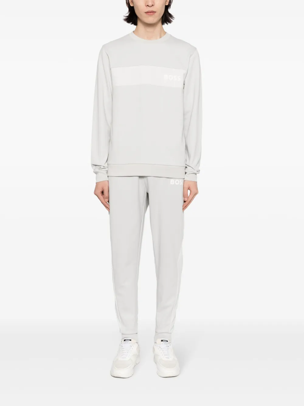 BOSS logo-print track pants - Grijs