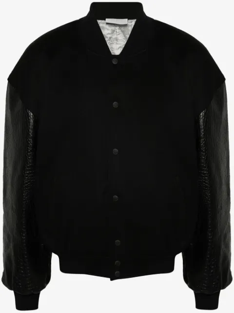 VTMNTS embossed-crocodile detail bomber jacket