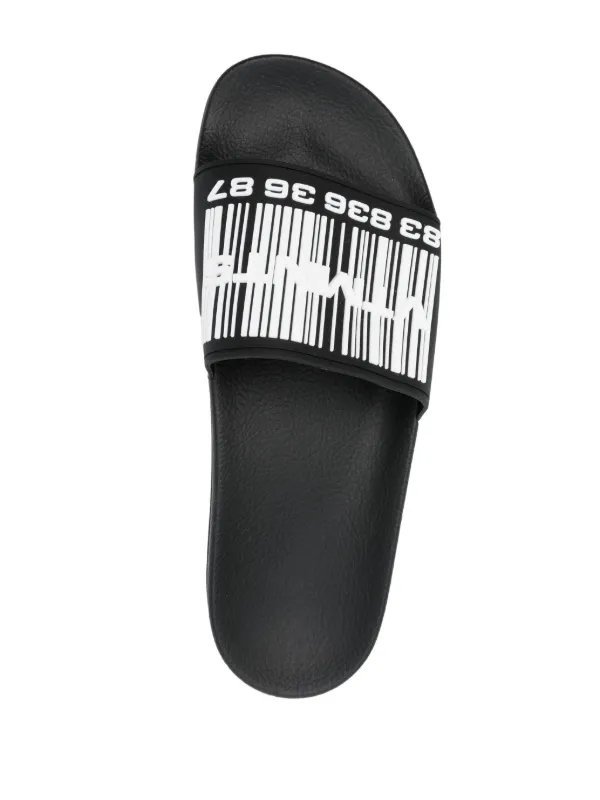 新品未使用　VTMNTS 22ss VTMNTS POOL SLIDES VTMNTS Logo Print Slides | Black | FARFETCH
