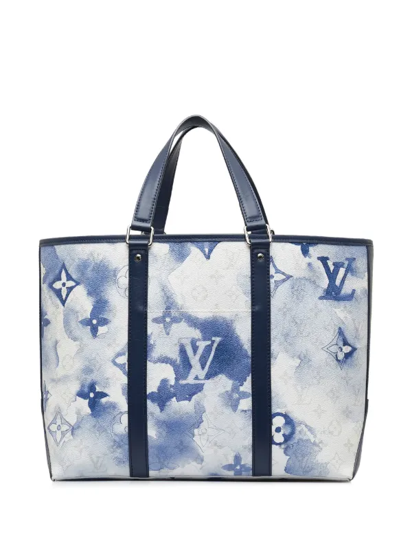 Louis vuitton blue canvas bag store