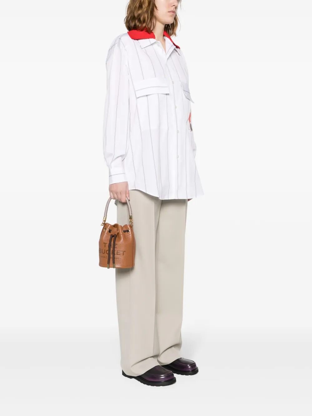 Marc Jacobs The Bucket leren bucket-tas - Bruin