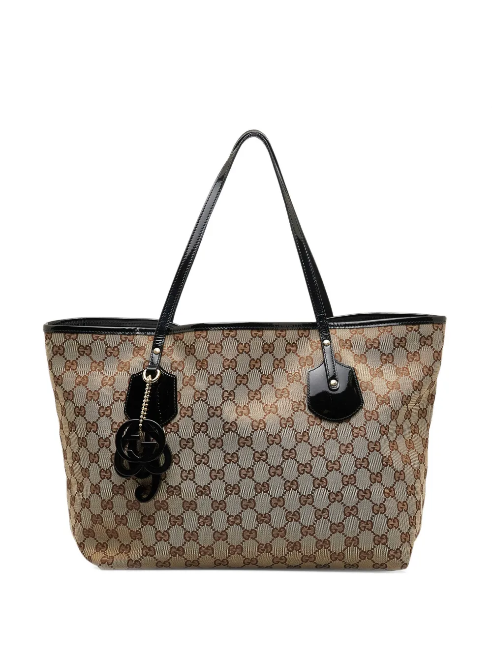 Gucci monogram top canvas tote