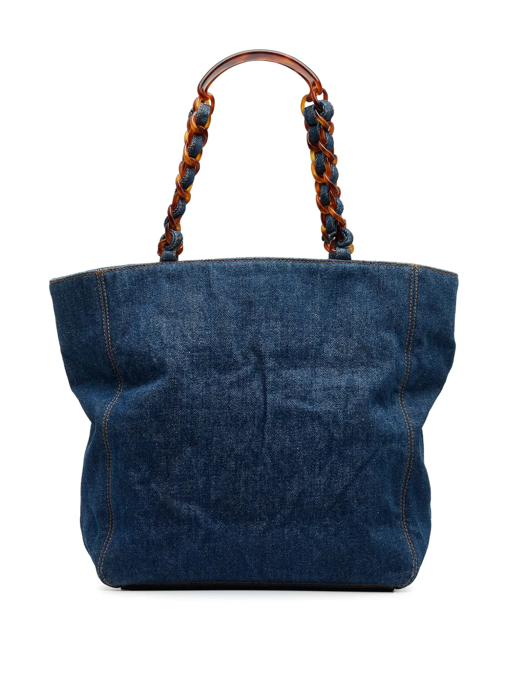 CHANEL Pre-Owned 1997-1999 Chanel CC Denim Tote Bag - Blauw
