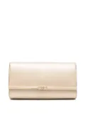 Michael Kors Collection Mona logo-plaque clutch bag - Gold