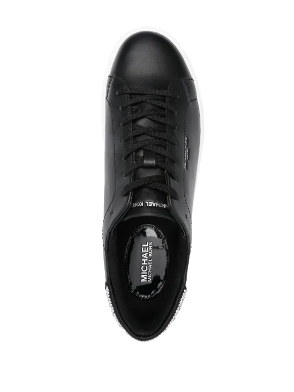 Michael Michael Kors logo print Leather Sneakers Farfetch