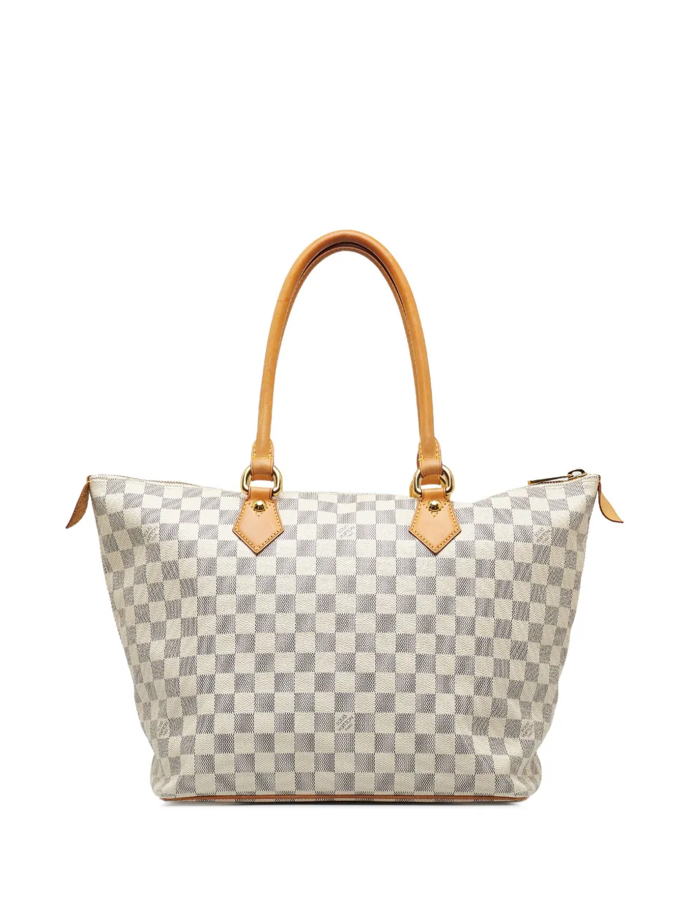 LOUIS VUITTON Damier Azur Saleya MM Ivory-Blue Canvas Tote Bag