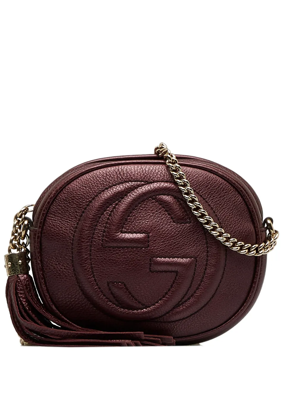 Pre-owned Gucci 2016-2021  Mini Soho Chain Crossbody In Purple