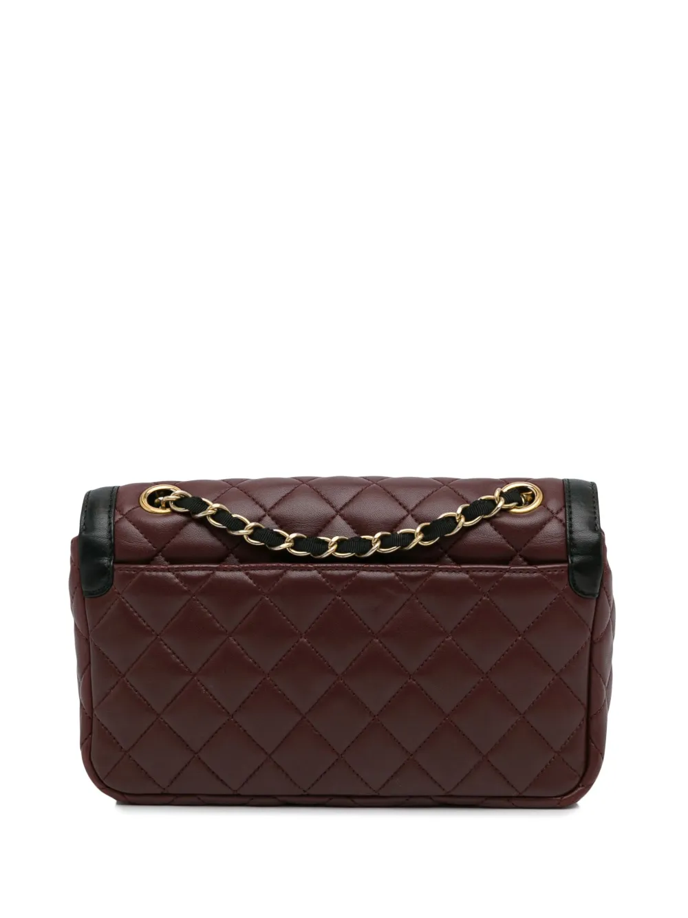 CHANEL Pre-Owned 2015-2016 Chanel Medium CC Quilted Lambskin Leather Crossbody Bag - Rood