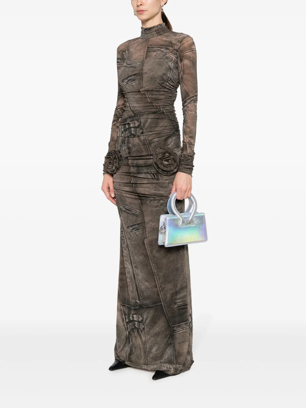 LUAR Ana leren shopper - Zilver