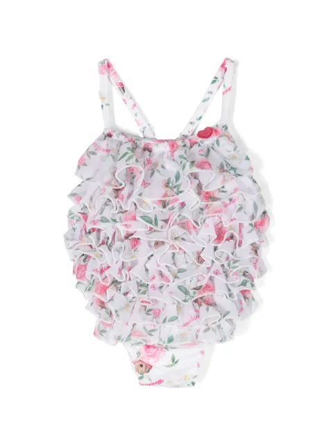 Monnalisa floral-print ruffled swimsuit