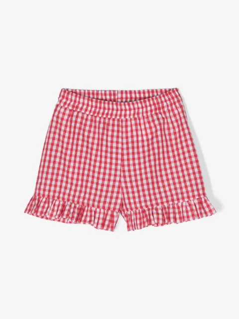 Monnalisa Short de algodão misto xadrez vichy