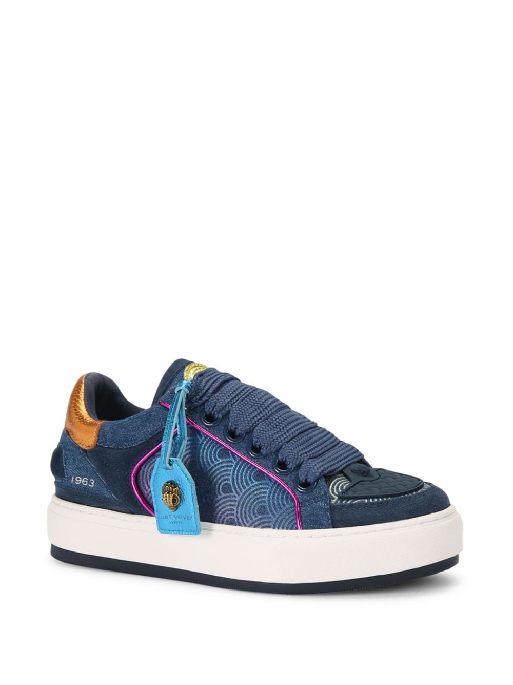 Kurt Geiger London Southbank Tag panelled sneakers - Blauw