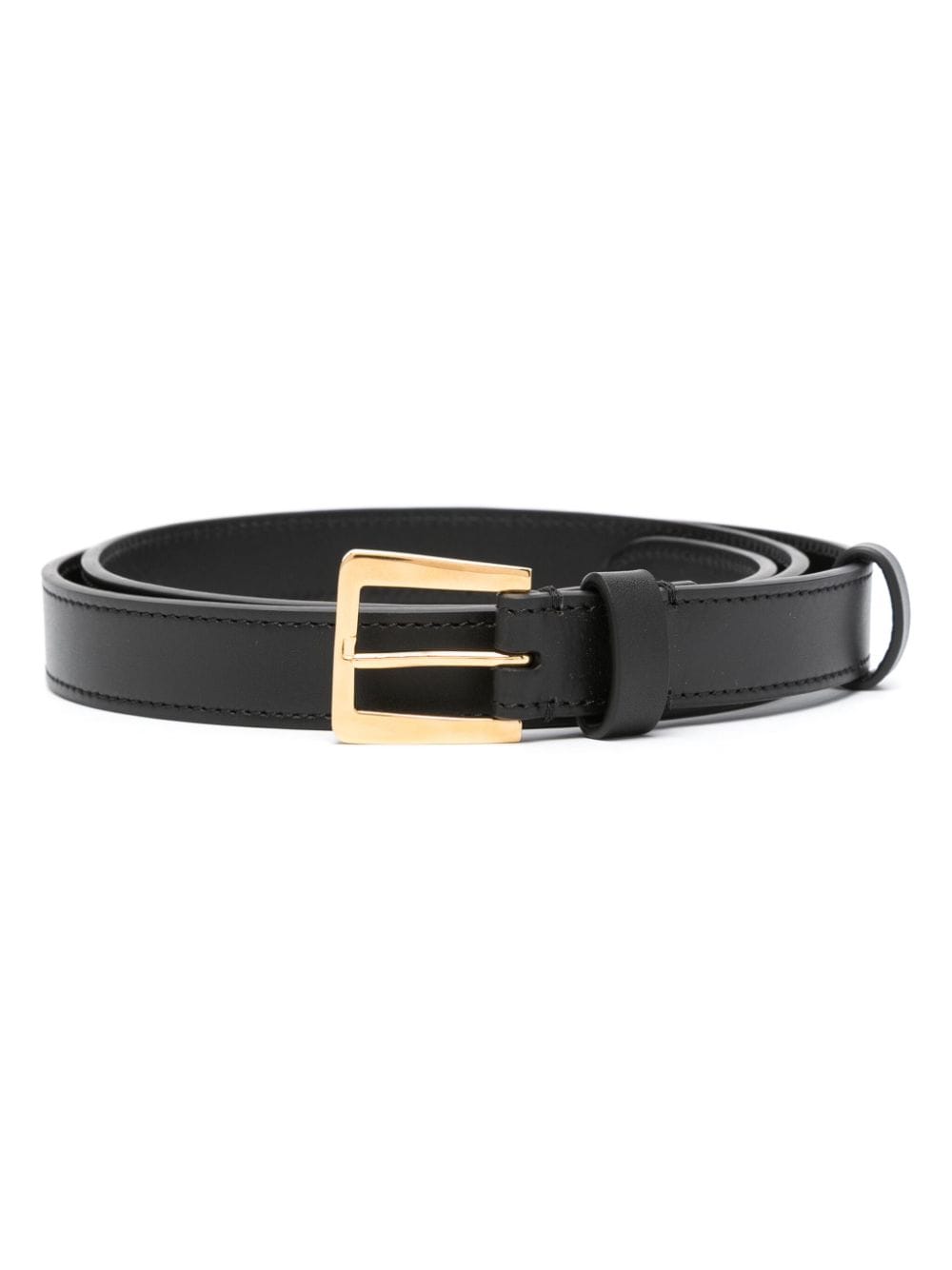 The Row Cora Leather Belt In Black