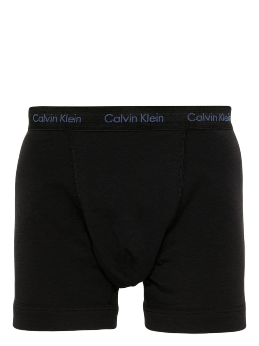 Calvin Klein logo-waistband slip-on briefs (set of three) - Zwart