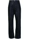 Victoria Beckham lurex high-rise wide-leg jeans - Blue