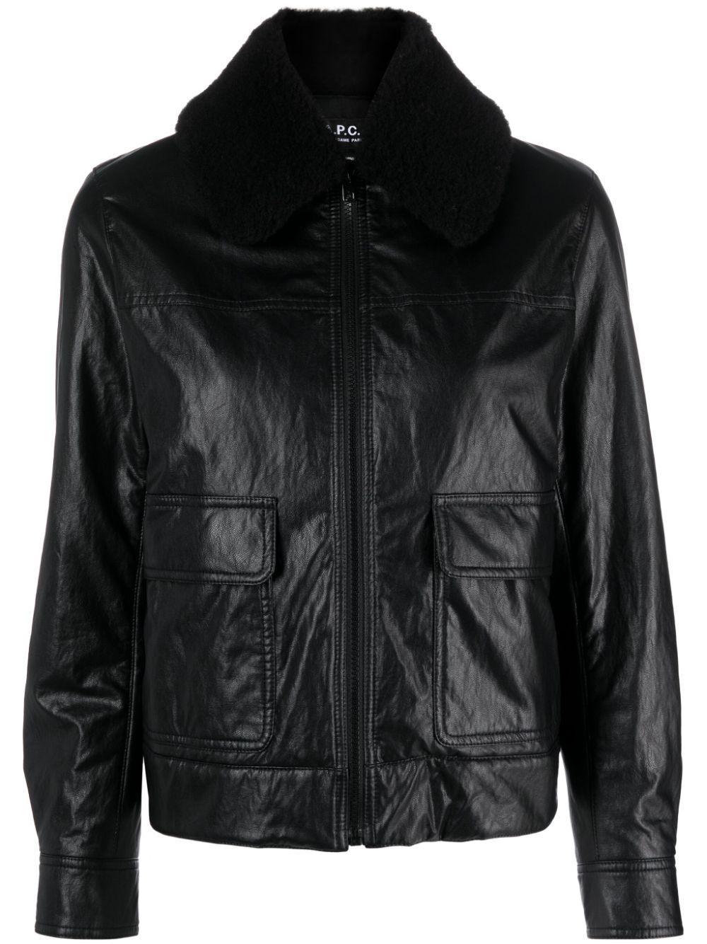 A.P.C. Tina Faux Leather Bomber Jacket - Farfetch