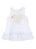 Monnalisa St. Margherit graphic-print ruffled top - White