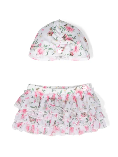 Monnalisa floral-print ruffled tutu