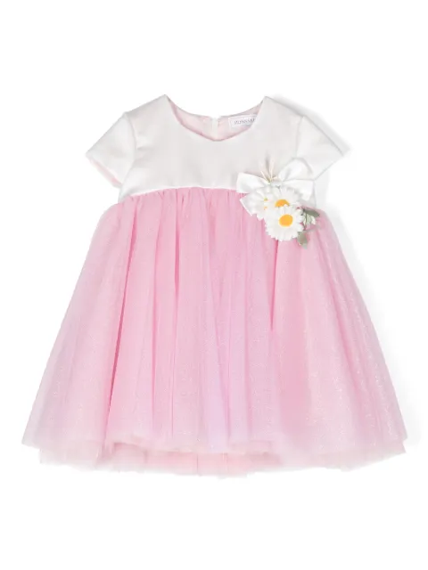 Monnalisa vestido de fiesta de tul con glitter
