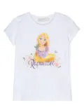 Monnalisa cartoon-print crystal-embellished T-shirt - White