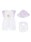 Monnalisa floral-print babygrow set - White