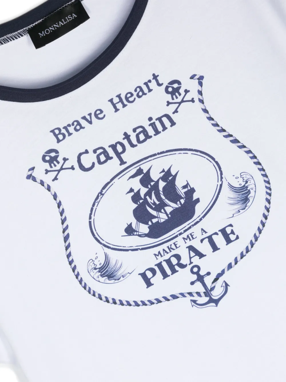 Monnalisa Katoenen T-shirt met logoprint Wit