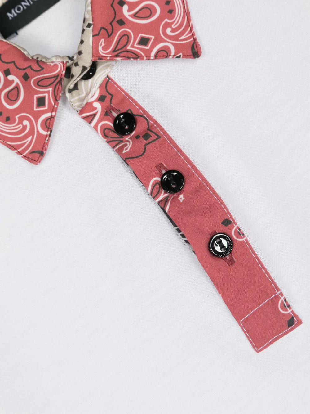 Monnalisa Poloshirt met contrasterende kraag Wit