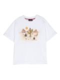 Monnalisa round-neck cotton T-shirt - White