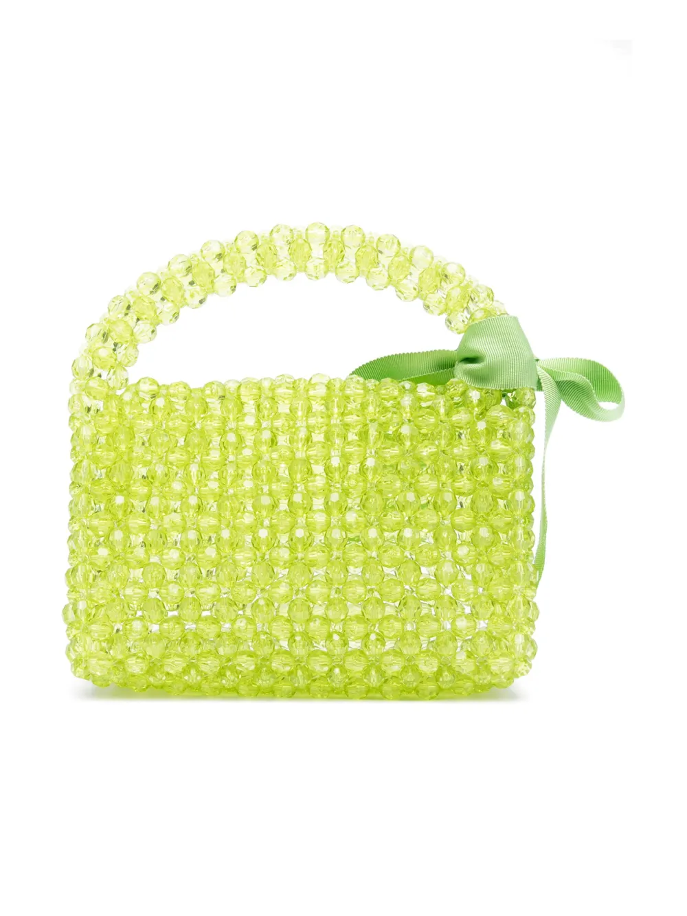 Shop Monnalisa Bead-embellished Tote Bag In Green