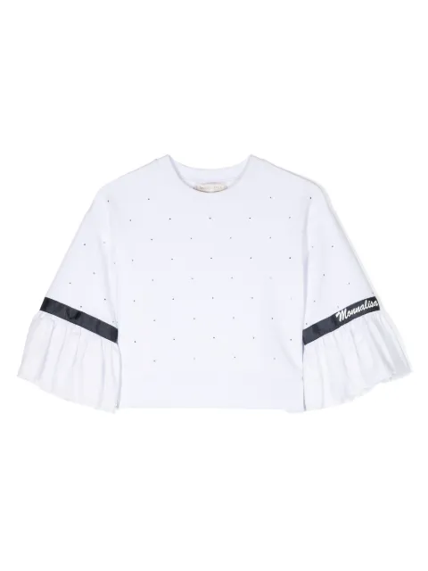 Monnalisa Blusa con stampa e strass