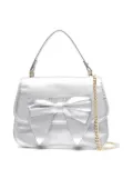 Monnalisa bow-detail metallic bag - Silver