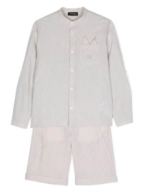 Monnalisa striped cotton-blend shorts