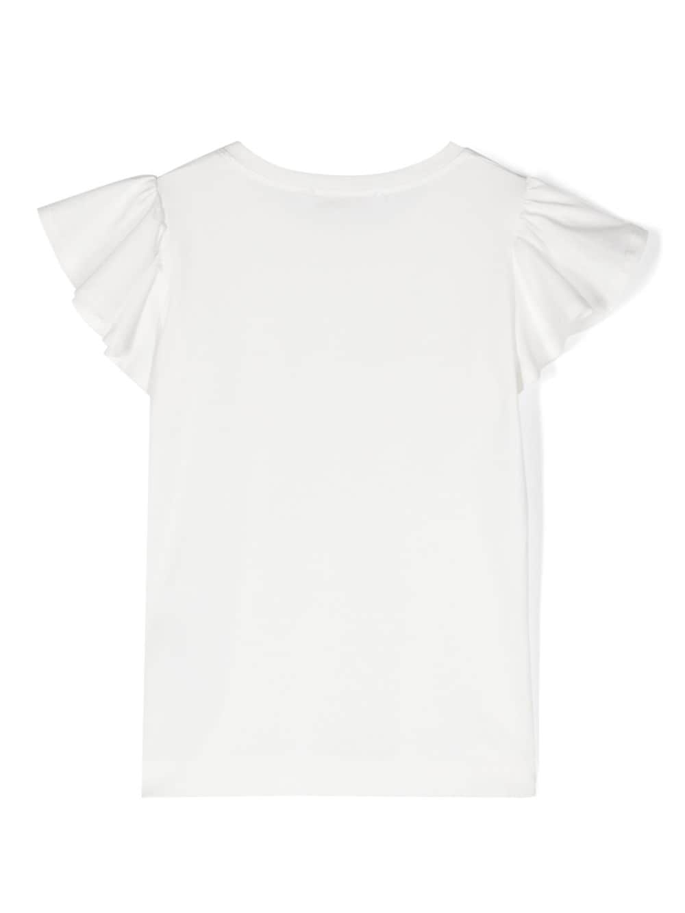Shop Monnalisa Jersey Cotton T-shirt In White