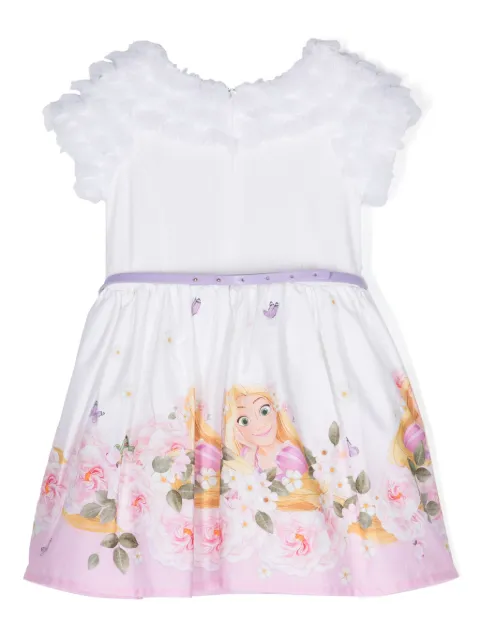 Monnalisa vestido de fiesta con estampado Rapunzel