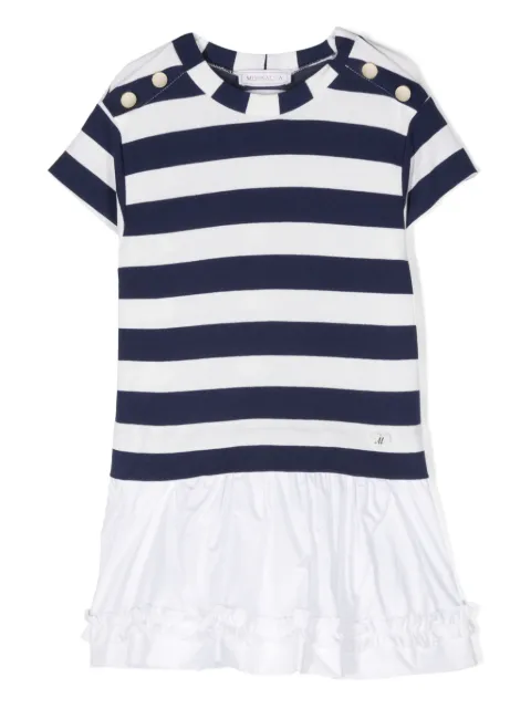 Monnalisa striped peplum T-shirt dress