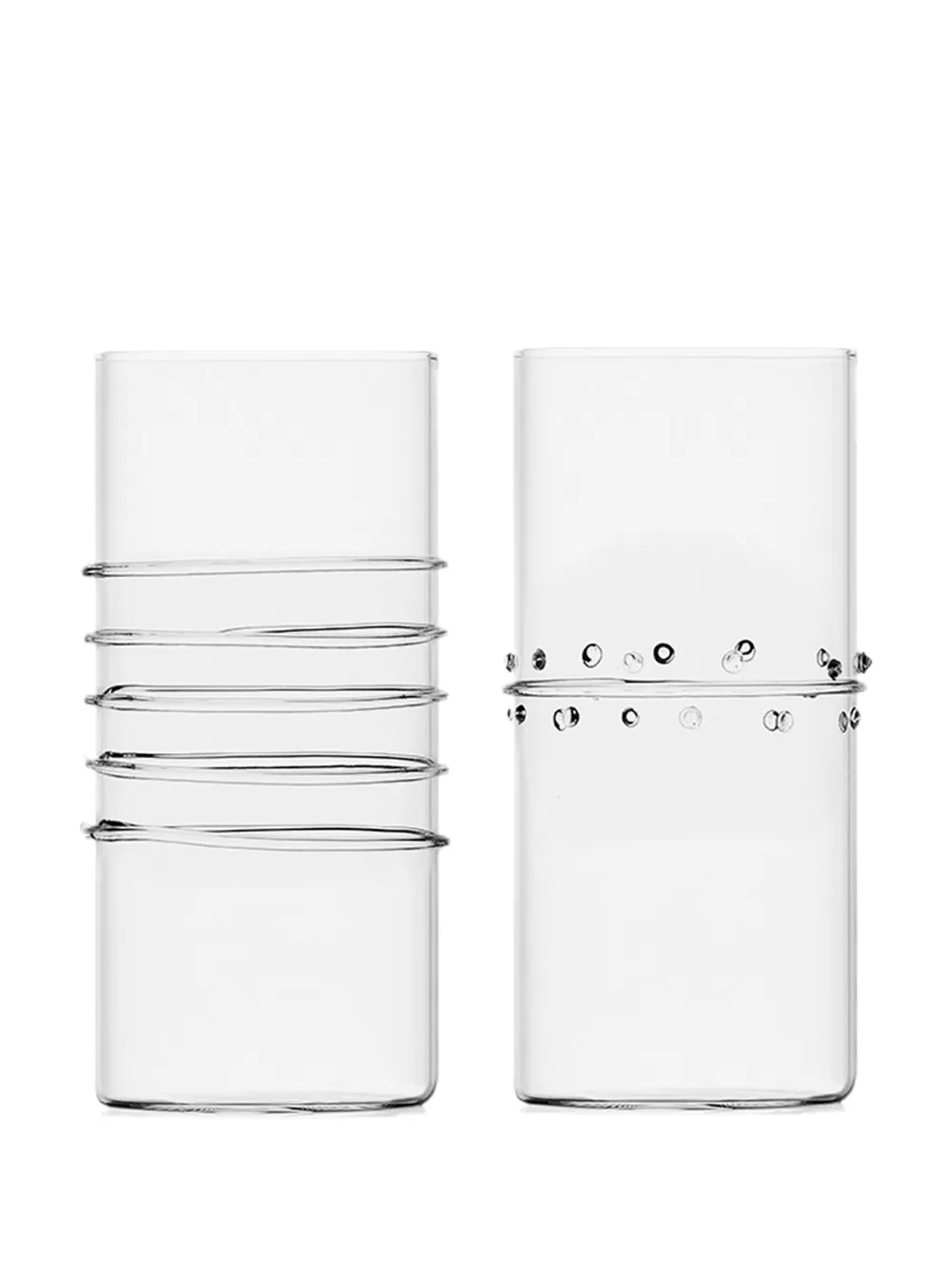 Shop Ichendorf Milano Decò Tall Glasses (set Of Six) In Neutrals