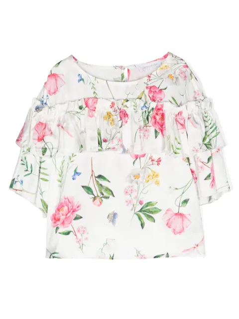 Monnalisa floral-print ruffled dress