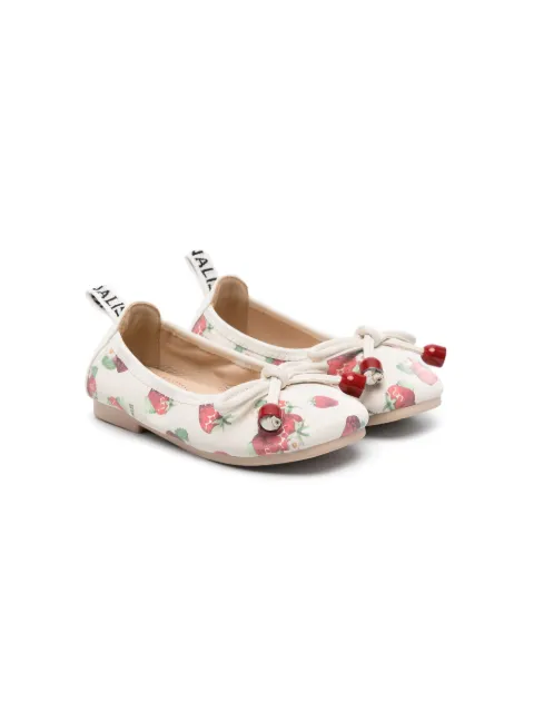 Monnalisa ballerines à cerises imprimées