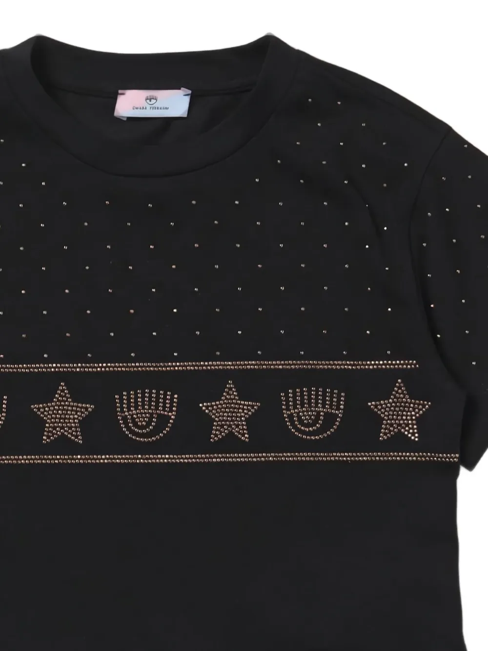 Chiara Ferragni Kids T-shirt met studs Zwart