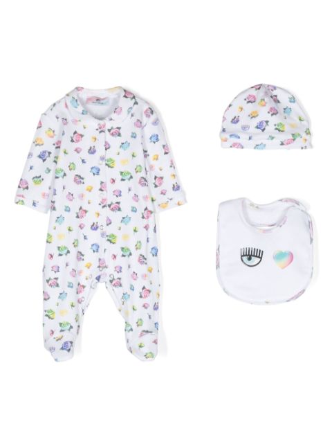 Chiara Ferragni Kids pyjama à motif Eyelike (lot de trois)