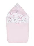 Monnalisa bird house-print sleeping bag - Pink