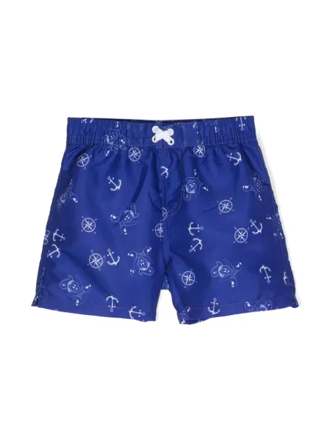 Monnalisa shorts de playa con estampado naútico
