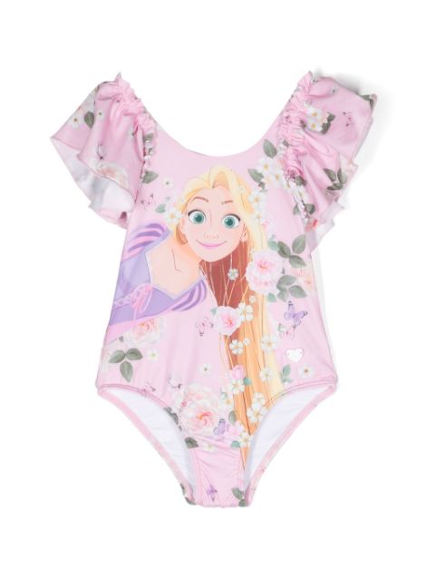 Monnalisa Rapunzel-print swimsuit