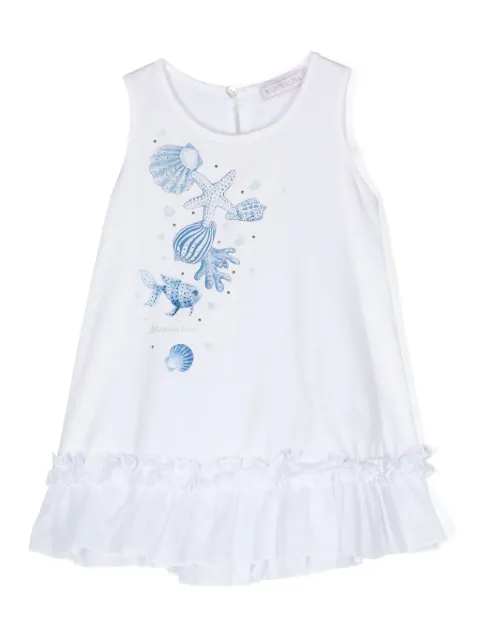 Monnalisa graphic-print cotton top 