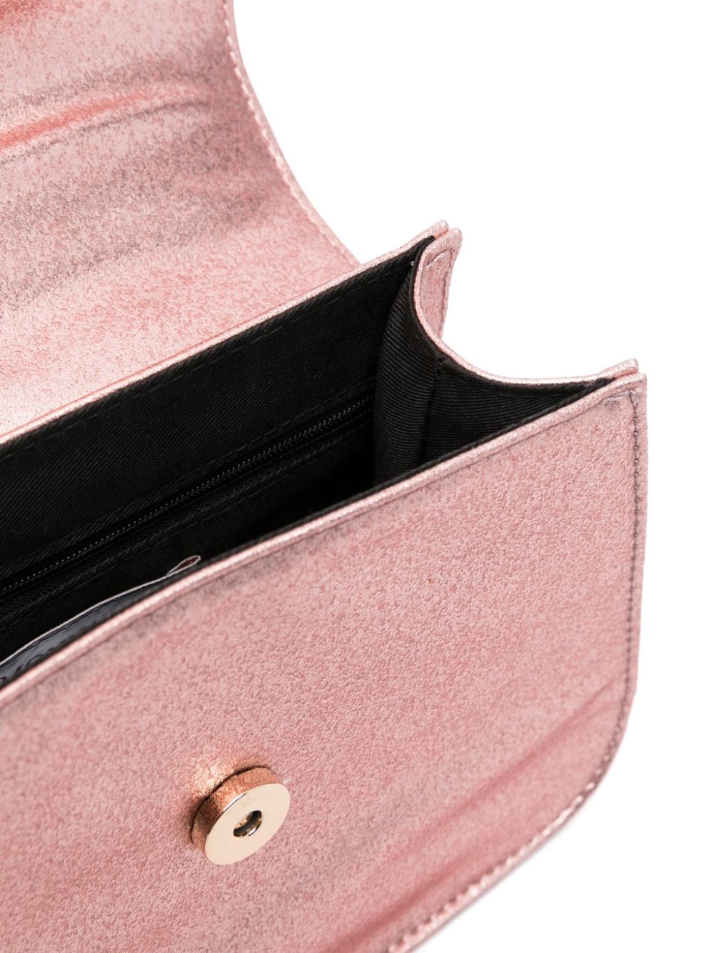 Shop Monnalisa Bow-detail Metallic Bag In Pink